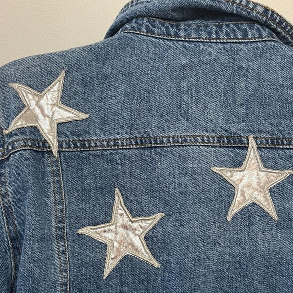 Bagatelle Blue Jean Jacket with Silver Star Accents - Picture 7 of 9